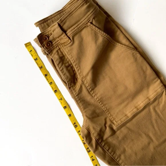 JOIE Woman Mason Cropped Cotton-blend Twill Straight-leg Pants Camel - Picture 7 of 9